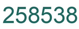 Number 258538 green image