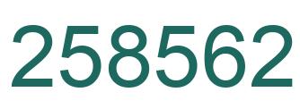 Number 258562 green image