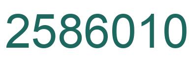 Number 2586010 green image