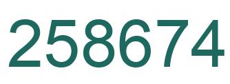 Número 258674 imagen verde