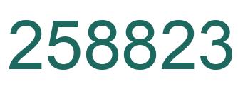 Number 258823 green image