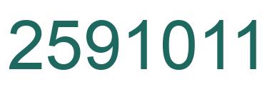 Number 2591011 green image