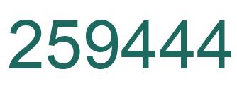 Number 259444 green image