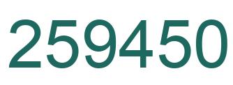 Número 259450 imagen verde