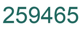 Número 259465 imagen verde