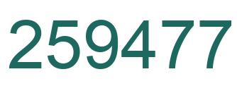 Number 259477 green image