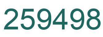 Número 259498 imagen verde