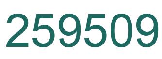 Number 259509 green image