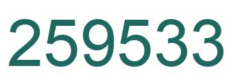 Number 259533 green image