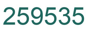 Number 259535 green image