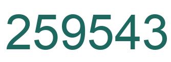 Number 259543 green image