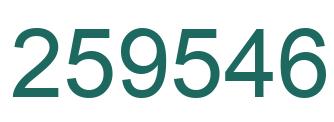 Number 259546 green image