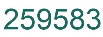 Number 259583 green image
