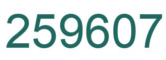 Number 259607 green image