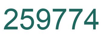 Número 259774 imagen verde