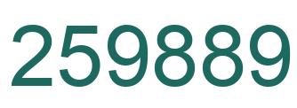 Number 259889 green image