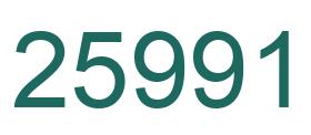 Number 25991 green image