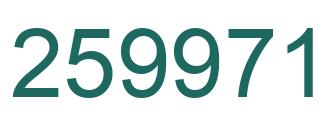 Number 259971 green image