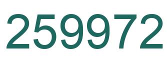 Number 259972 green image