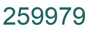 Number 259979 green image