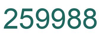 Number 259988 green image