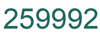 Number 259992 green image