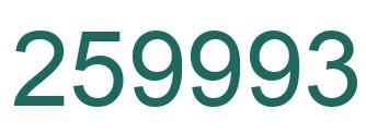 Number 259993 green image