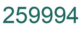 Number 259994 green image