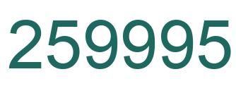 Number 259995 green image