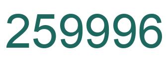 Number 259996 green image