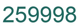 Number 259998 green image