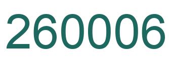 Number 260006 green image