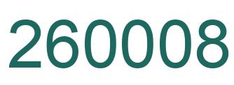 Number 260008 green image