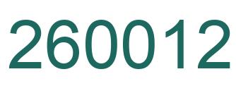 Number 260012 green image