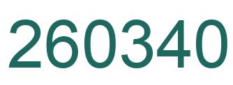 Number 260340 green image