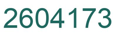 Number 2604173 green image