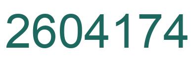 Number 2604174 green image