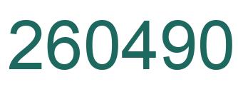 Number 260490 green image