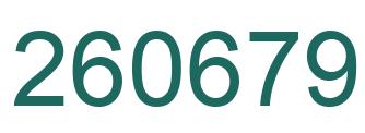Number 260679 green image