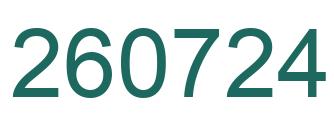 Número 260724 imagen verde