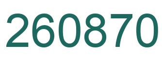 Number 260870 green image