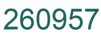 Number 260957 green image