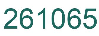 Number 261065 green image