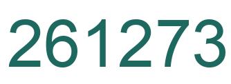 Number 261273 green image