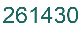 Number 261430 green image