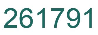 Number 261791 green image