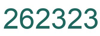 Number 262323 green image