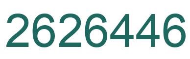 Number 2626446 green image