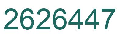 Number 2626447 green image