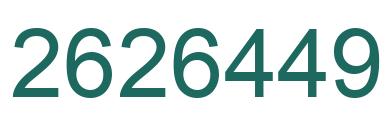 Number 2626449 green image